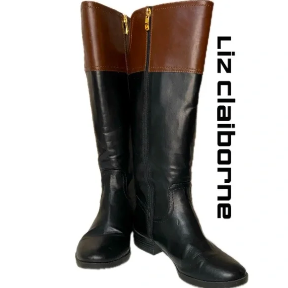 Liz Claiborne Shoes Liz Claiborne Penn Blackbrown Kneehigh